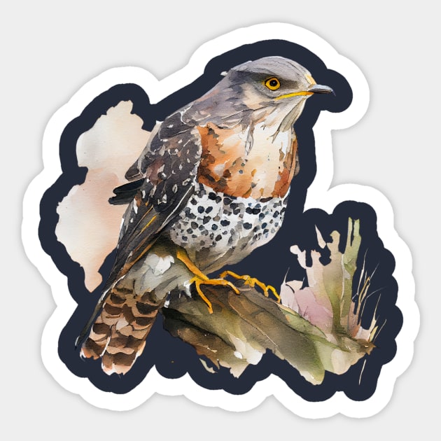 Cuckoo Bird On A Tree 2.0 Sticker by CreativeDesignsx